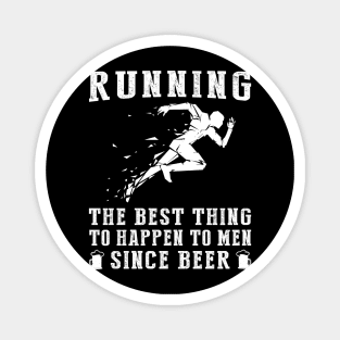 Running & Relaxation: The Perfect Pair Since Beer & Wine - Funny T-Shirt Magnet